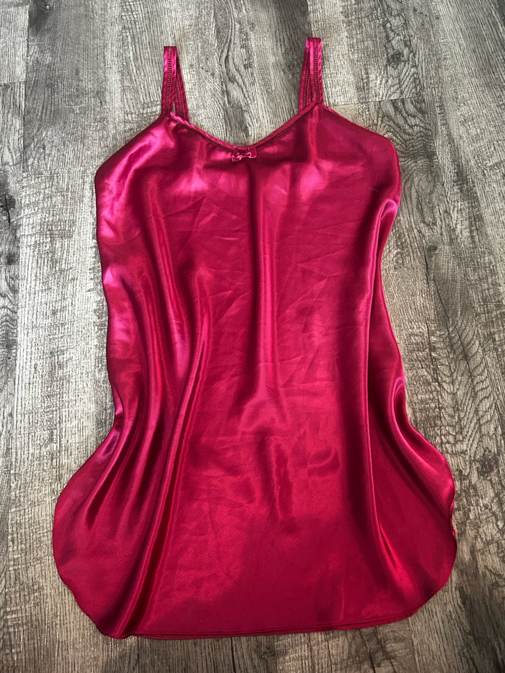 Secret Treasures Satin Slip Chemise in red